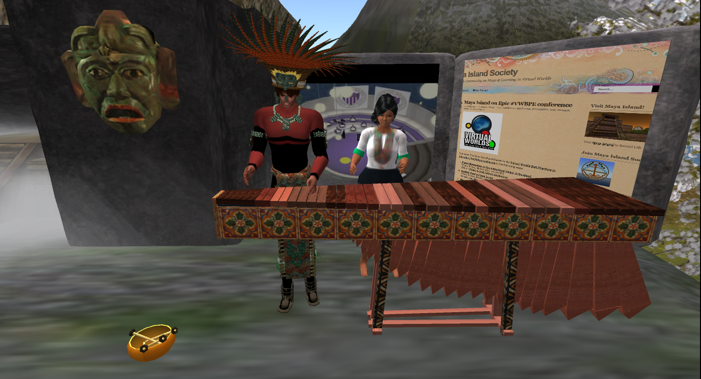Playing Marimba at the Maya Island poster in VWBPE